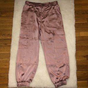 Light Pink Silk Joggers